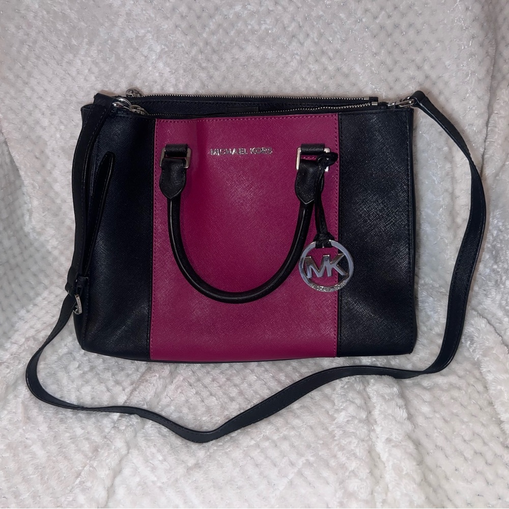 Michael Kors Black and Pink Women's Bag